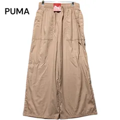 ●棚番号AF-7 未使用　PUMA プーマ　ナイロン　ワイドパンツ　防水　撥水　ピンクベージュ　Mサイズ　64 ウエストゴム イージーパンツ 新品