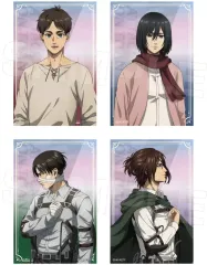 【中古】シール・ステッカー エレン＆ミカサ＆リヴァイ＆ハンジ ステッカーセット(4枚入り)(EMOTIONAL WIND) 「進撃の巨人」