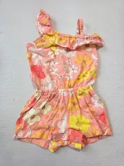 女の子 花柄 ロンパース