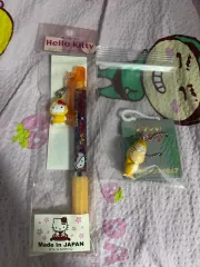 まとめ) ゲゲゲの鬼太郎 鬼太郎 ネズミ男 ハローキティ ボールペン キーホルダー ストラップ