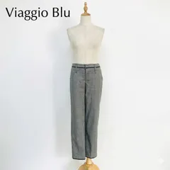Viaggio Blu ビアッジョブルー チェックパンツ スラックス サイズ1 S 日本製 オフィスカジュアル 黒 白 #K027-128のサムネイル
