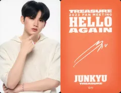 【中古】コレクションカード(男性) TREASURE/ジュンギュ(JUNKYU)/裏面印刷サイン入り/「2023 TREASURE FAN MEETING～HELLO AGAIN～」ライブ会場限定購入者特典フォトカード