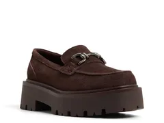 アルド レディース シューズ スリッポン・ローファー プラットフォーム ローファー Aldo Oneameth Platform Loafer Dark Brown Suede ブラウンのサムネイル