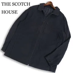 THE SCOTCH HOUSE スコッチハウス 春夏★ リネン ジップ ストライプ ブルゾン ジャケット Sz.L メンズのサムネイル