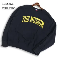 RUSSELL ATHLETIC ラッセルアスレティック 通年★ プリント スウェット トレーナー Sz.M メンズ 紺