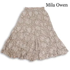 Mila Owen ミラオーウェン 春夏★ 花柄 マキシ丈 フレア ロング スカート Sz.0 レディース