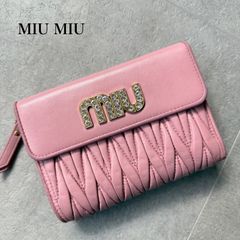 ♡美品♡MIU MIU ナッパインプントゥーレ L字ファスナー ピンク レッド