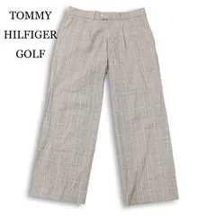 TOMMY HILFIGER GOLF トミーヒルフィガー ゴルフ 通年 ロゴ★ チェック スラックス パンツ Sz.32 メンズのサムネイル