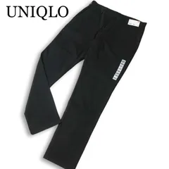 【25SS タグ付き】 UNIQLO ユニクロ 通年 スリムフィット★ チノ パンツ スラックス Sz.91 メンズ 黒 大きいサイズ