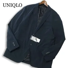 【新品 未使用】 UNIQLO ユニクロ 通年 ライト コンフォート テーラード ジャケット Sz.XL メンズ ネイビー 大きいサイズ