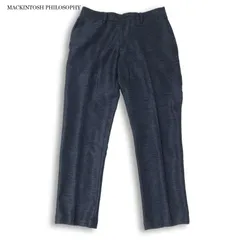 MACKINTOSH PHILOSOPHY マッキントッシュ フィロソフィー 通年 織り柄★ スラックス パンツ Sz.38 メンズ ネイビーのサムネイル