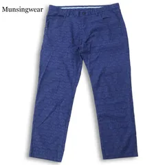 Munsingwear マンシングウェア ゴルフ 通年★ ストレッチ ロゴ刺繍 総柄 スラックス パンツ 大きいサイズ Sz.92 メンズのサムネイル