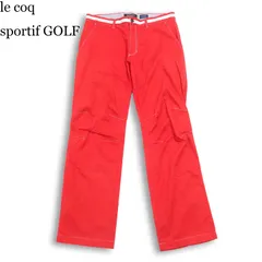 le coq sportif GOLF ルコック スポルティフ ゴルフ 通年★ ストレッチ ロゴ刺繍 スラックス パンツ Sz.88 メンズ 赤
