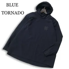 【美品】BLUE TORNADO トルネードマート 通年★ ナイロン オーバーサイズ プルオーバー パーカー Sz.L メンズ 紺 ネイビーのサムネイル