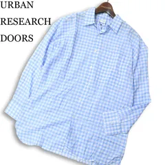 【新品 未使用】 URBAN RESEARCH DOORS アーバンリサーチ 【ギンガムチェック オーバー シャツ】 長袖 Sz.M メンズ