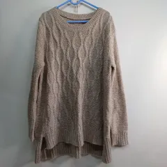 ベージュ色 ケーブル編み ニット セーター サイズ100 春 秋 510003