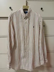 ポロラルフローレン ストライプ リネン シャツ