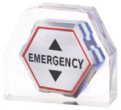 【中古】アクリルスタンド・アクリルパネル EMERGENCY(白×赤線) 「エヴァンゲリオン ミニミニアクリルブロック」