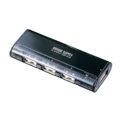 サンワサプライ USB2.0ハブ USB-HUB225GBKN ブラック [ブラック] [セルフパワー/バスパワー両対応]