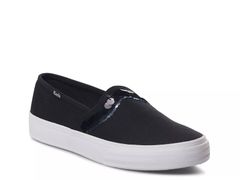 케즈 레이디스 슈즈 슬리폰 로퍼 스니커즈 Keds Double Decker Wave Paillette SlipOn Sneaker Womens Black 블랙