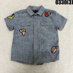 3T Tommy Hilfiger トミーヒルフィガー キッズ デニム 半袖 シャツ 0330(3)