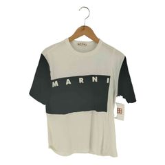 マルニ MARNI 22SS ロゴプリント バイカラー Tシャツ レディース 12