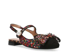 ベッツィジョンソン レディース シューズ パンプス Betsey Johnson Calyan Flat BlackMulticolor Floral Print ブラックのサムネイル
