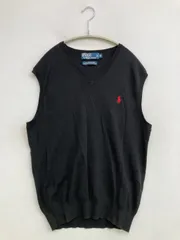 Polo by Ralph Lauren ポロバイラルフローレン ベスト M ブラック 無地 ワンポイント ブランドロゴ 刺繍