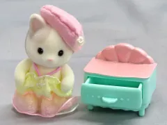 【中古】おもちゃ 4.ラテネコの赤ちゃん 「シルバニアファミリー 赤ちゃん家具コレクション -ゆめいろマーメイド-」 ローソン限定