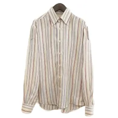 ジーゼニア Z Zegna 8 Drop リネン ストライプ シャツ ロールアップ 長袖 40 15 3/4 ベージュ系のサムネイル