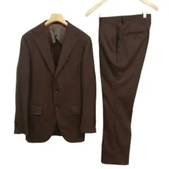 ザ・スーツカンパニー THE SUIT COMPANY ヘリンボーン 段返り シングル 3B スーツ セットアップ ジャケット スラックス 美品 165cm 8Drop ブラウン