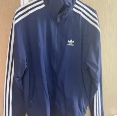 アディダス ファイヤーバード ウーブン ウィンドブレーカー ジャケット ネイビー