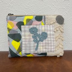 ミナペルホネン パッチワーク ティッシュポーチ 刺繍入り ポーチ 小物