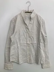 Paul stuart ポールスチュアート シャツ/ブラウス 8 ホワイト コットン ストライプ柄 ミドル丈 長袖 レギュラーカラー