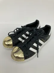 adidas アディダス スニーカー 22.0cm ブラック 合成皮革/人工皮革 無地 ブランドロゴ 紐 ローカット