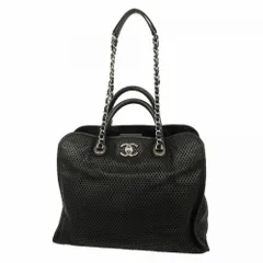 シャネル(Chanel) シャネル ハンドバッグ チェーンショルダー フレンチリビエラ レザー ブラック  2wayバッグレディース