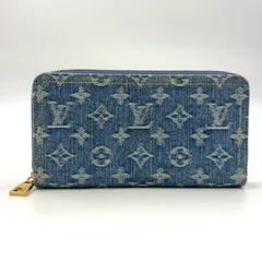 LOUIS VUITTON モノグラムデニム  ジッピーウォレット RFID対応 デニム ブルー 長財布 ゴールド M82958