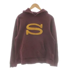 ステューシー STUSSY プルオーバーパーカー 長袖 M 茶 ブラウン ロゴ /RR