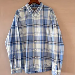L.L.BEAN SIGNATURE エルエルビーンシグネチャー  SLIMFIT チェックシャツ ライトブルー 水色 メンズ XLサイズのサムネイル