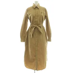 ポロ バイ ラルフローレン Polo by Ralph Lauren シャツワンピース ロング リボンベルト付き 4 キャメル /DF ■OS