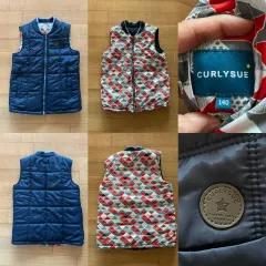 キッズ リー リバーシブル ダウン ベスト 130-140サイズ