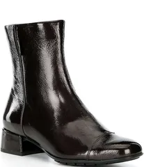 メフィスト レディース シューズ ブーツ・レインブーツ レザー Mephisto Jiliane Patent Leather Booties Bronzeのサムネイル