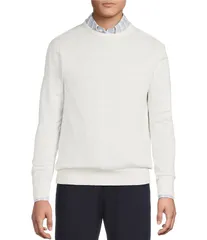 ダニエル クレミュ メンズ アウター ニット・セーター クルーネック セーター Daniel Cremieux Signature Label Solid Crew Neck Sweater Egreのサムネイル
