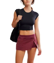 フリーピープル レディース トップス Tシャツ クロップド キャップ Free People FP Movement Never Better Scoop Neck Cap Sleeve Croppeのサムネイル