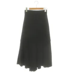 スライ SLY RANDOM HEM KNIT スカート ロング ニット スリット 1 黒 ブラック /HK ■OS