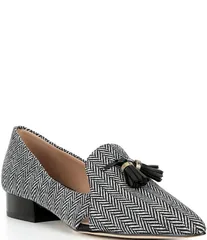 コールハーン レディース シューズ オックスフォード ローファー Cole Haan Vanya Herringbone Tassel Loafers Black ブラック