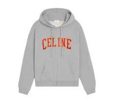 CELINE ルーズ ジップアップ フーディー / コットンフリース Sサイズのサムネイル