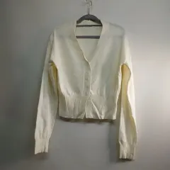 アイボリー クロップド ニット カーディガン 95 サイズ 春 秋 510179