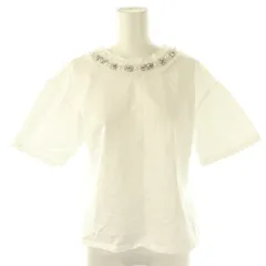 チェスティ Chesty 25SS オーガニックコットン ビジュー付きTシャツ カットソー 半袖 0 ホワイト /DF ■OSのサムネイル