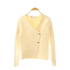 ザラ ZARA ニットジャケット カーディガン 金ボタン S アイボリー /DF ■OS